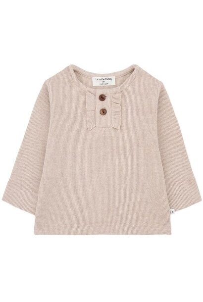 1+ in the family greta girly t-shirt nude | tee