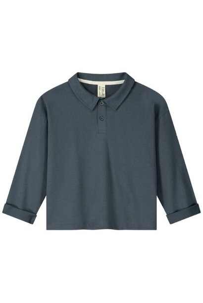 Gray Label l/s polo shirt blue grey | tee