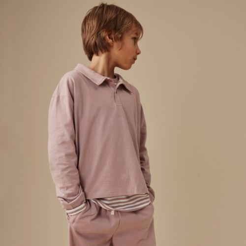 Gray Label l/s polo shirt berry | tee-3
