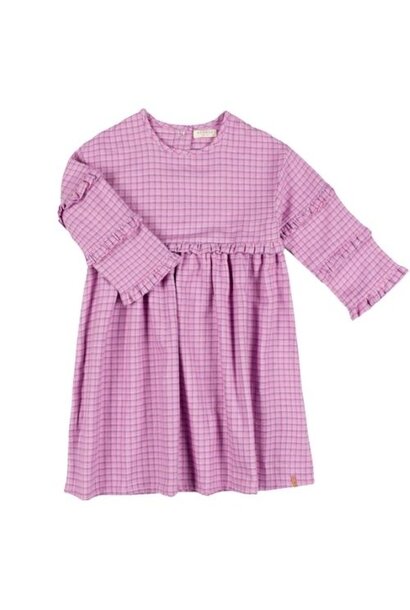 Nixnut feel dress lila checkered | jurk