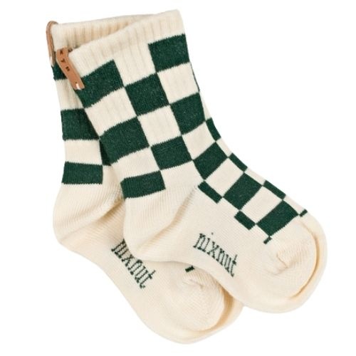 Nixnut checkered socks snow | sokken-1