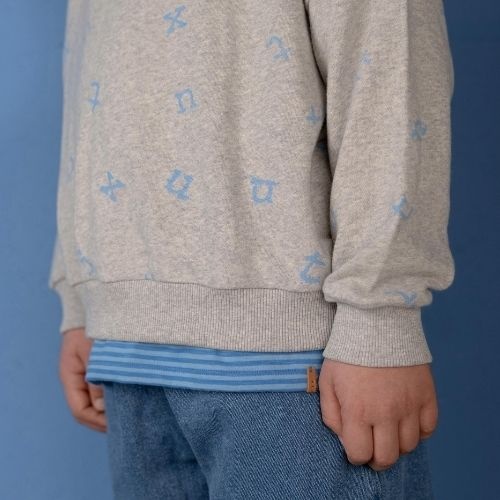 Nixnut stamp sweater grey | trui-2