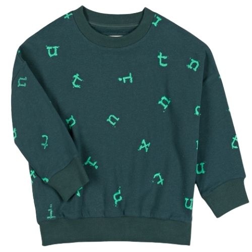Nixnut stamp sweater moss | trui-1