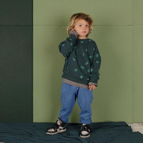 Nixnut stamp sweater moss | trui-2