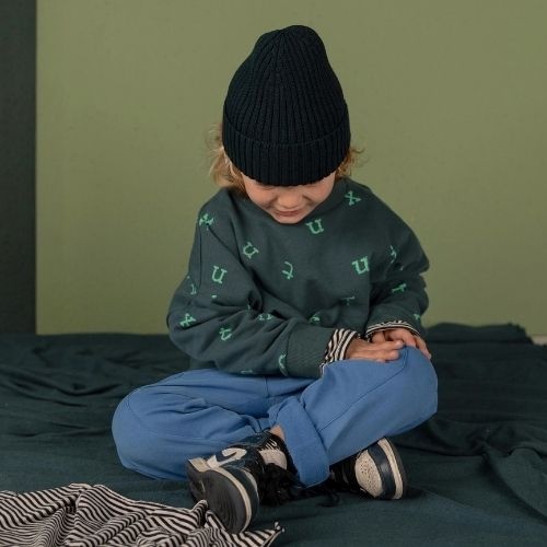 Nixnut stamp sweater moss | trui-3