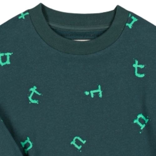 Nixnut stamp sweater moss | trui-4