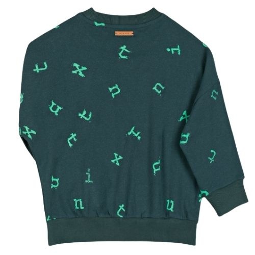 Nixnut stamp sweater moss | trui-7