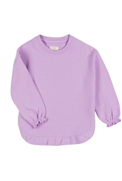 Nixnut ruffled sweater lila | trui