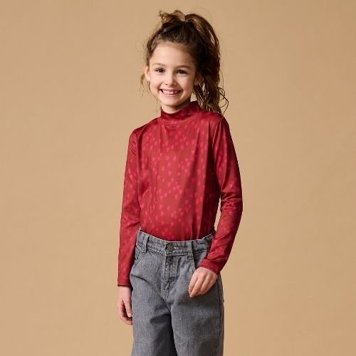 Petit Blush turtle neck love potion aop | shirt-2