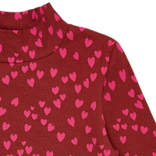 Petit Blush turtle neck love potion aop | shirt-5