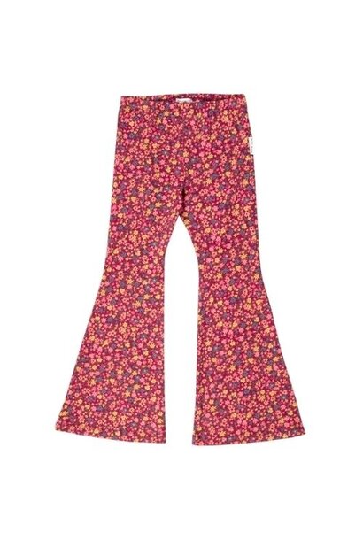Petit Blush bowie flared pants winter flowers aop | broek