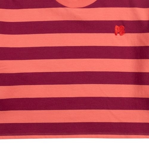 Petit Blush sweater stripes peach bordeaux | trui-8