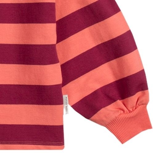 Petit Blush sweater stripes peach bordeaux | trui-9