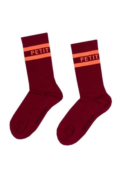 Petit Blush sport socks bordeaux orange | sokken