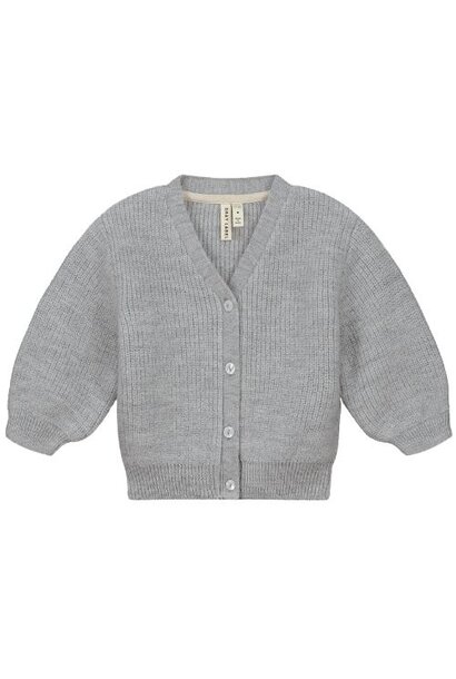 Gray Label baby knitted cardigan grey melange | vest