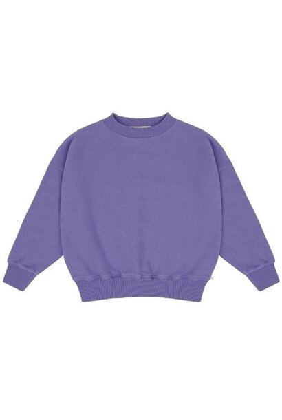 Jenest art bird sweater dark purple | trui
