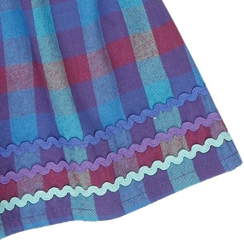 Jenest sara skirt purple multi check | rok-5