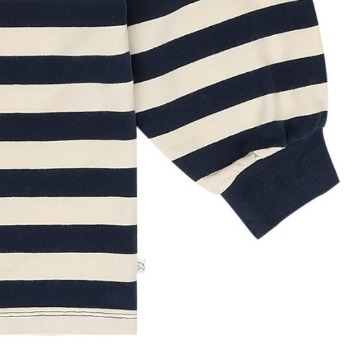 Jenest millie ls t-shirt navy blue off white stripe | tee-7