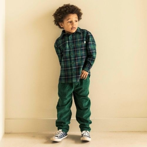 Jenest comfy pants dark green | broek-2