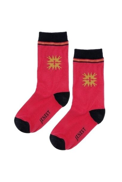 Jenest bird socks fuchsia pink | sokken