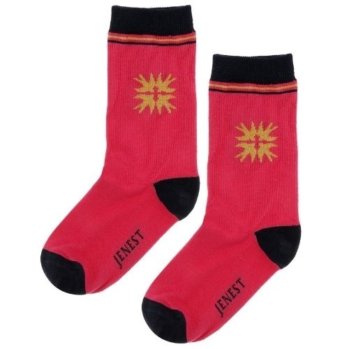 Jenest bird socks fuchsia pink | sokken-1