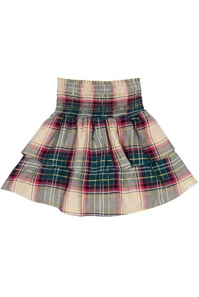 Jenest elle skirt fuchsia green check | rok