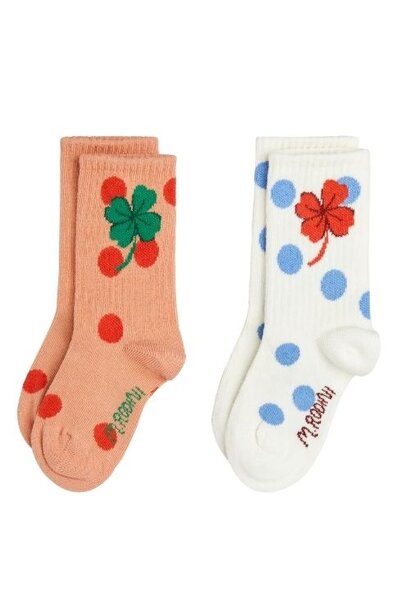 Mini Rodini clover 2-pack socks multi | sokken
