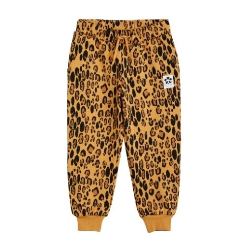 Mini Rodini basic leopard sweatpants beige | broek-1