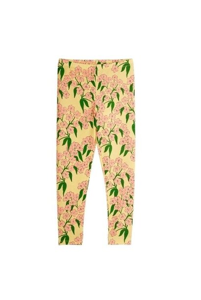 Mini Rodini alpine flowers aop leggings yellow | broek