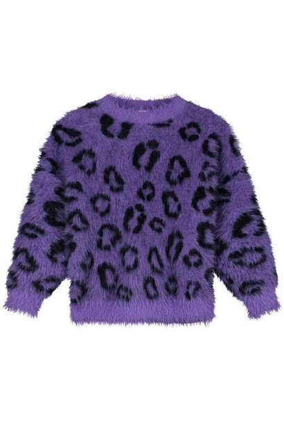Call me frankie cmf leopard fluffy sweater | trui