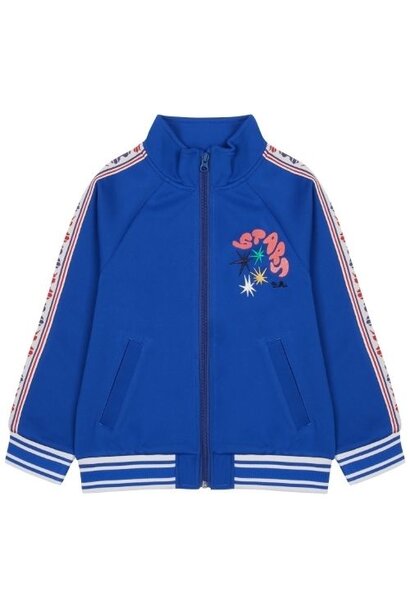 Jelly Mallow chess track jacket blue | vest