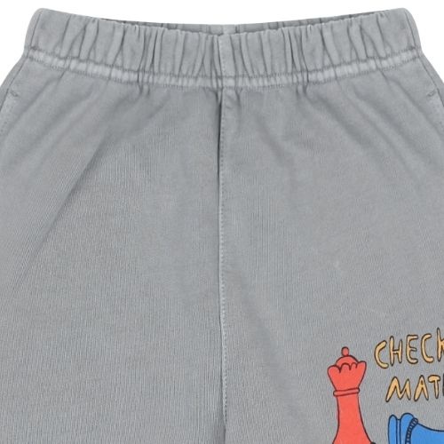 Jelly Mallow check mate pigment sweatpants grey | broek-4