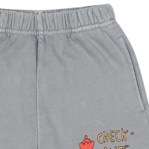 Jelly Mallow check mate pigment sweatpants grey | broek-5