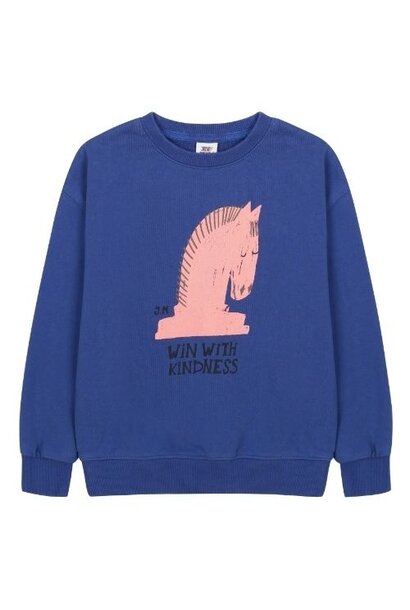 Jelly Mallow kindness horse sweatshirt blue | trui