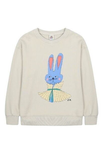 Jelly Mallow rabbit sweatshirt ivory | trui
