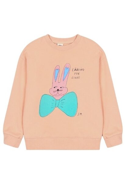 Jelly Mallow rabbit sweatshirt coral sand | trui