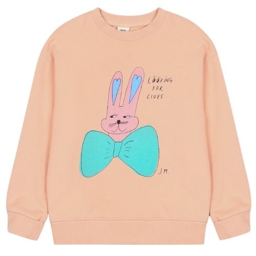 Jelly Mallow rabbit sweatshirt coral sand | trui-1