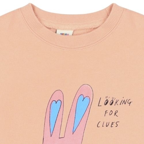 Jelly Mallow rabbit sweatshirt coral sand | trui-3