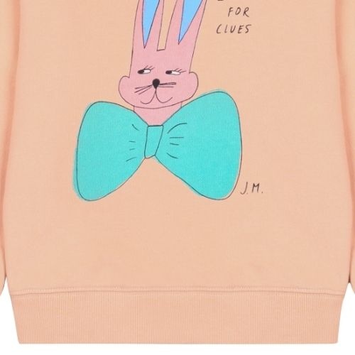 Jelly Mallow rabbit sweatshirt coral sand | trui-5