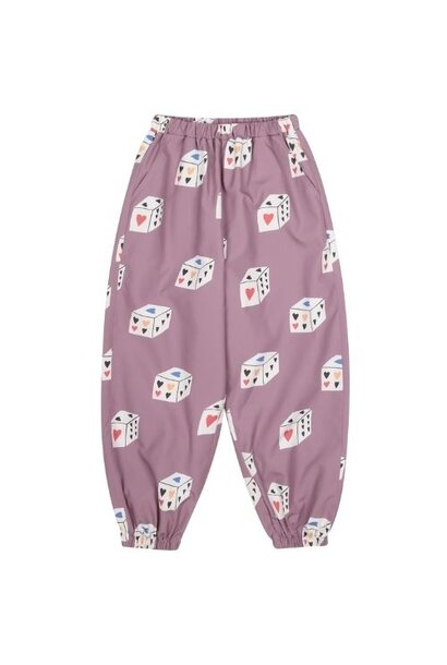 Jelly Mallow heart dice aladdin pants winter purple | broek