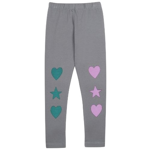 Jelly Mallow heart leggings grey | broek-1