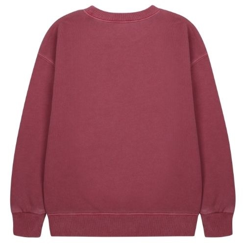 Jelly Mallow flying bird pigment sweatshirt burgundy | trui-7