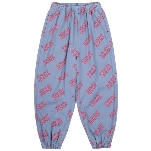 Jelly Mallow kindness aladdin woven pants blue | broek-1