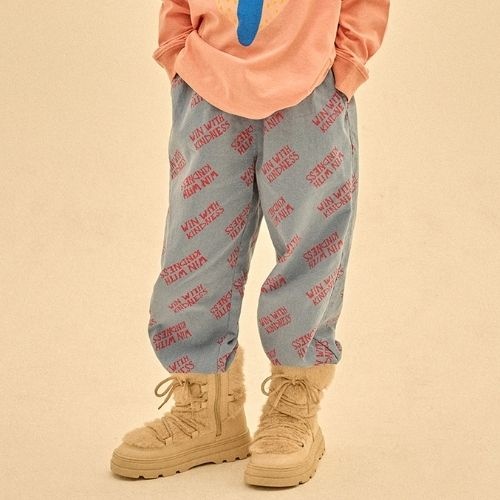 Jelly Mallow kindness aladdin woven pants blue | broek-2