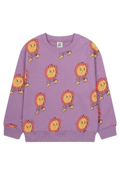 Jelly Mallow sunflower sweatshirt purple | trui