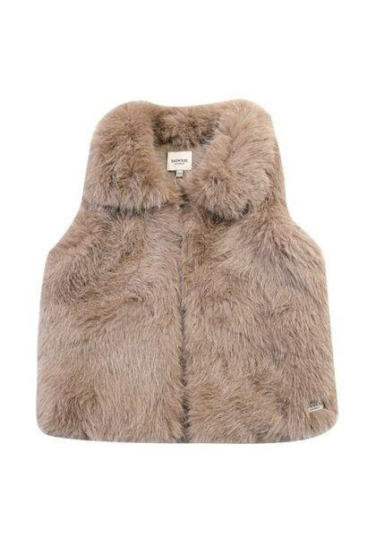 Donsje roswita gilet taupe teddy | vest