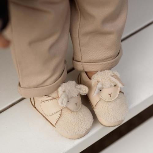 Donsje matijn sneakers lammy cream leather | baby schoenen-4