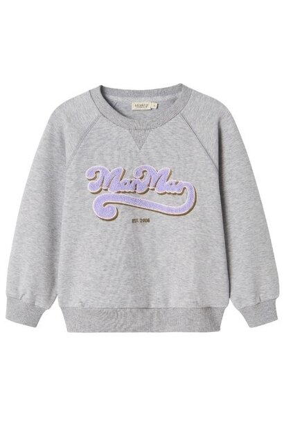 MarMar Copenhagen theos sweater lavender logo | trui
