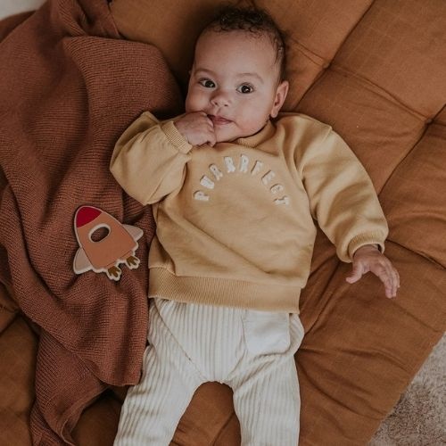Sproet & Sprout baby sweatshirt purrrfect sand | trui-4