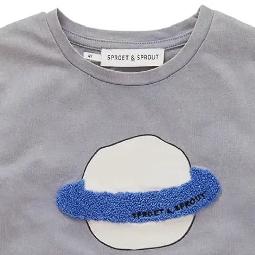 Sproet & Sprout t-shirt saturn stone grey | tee-5
